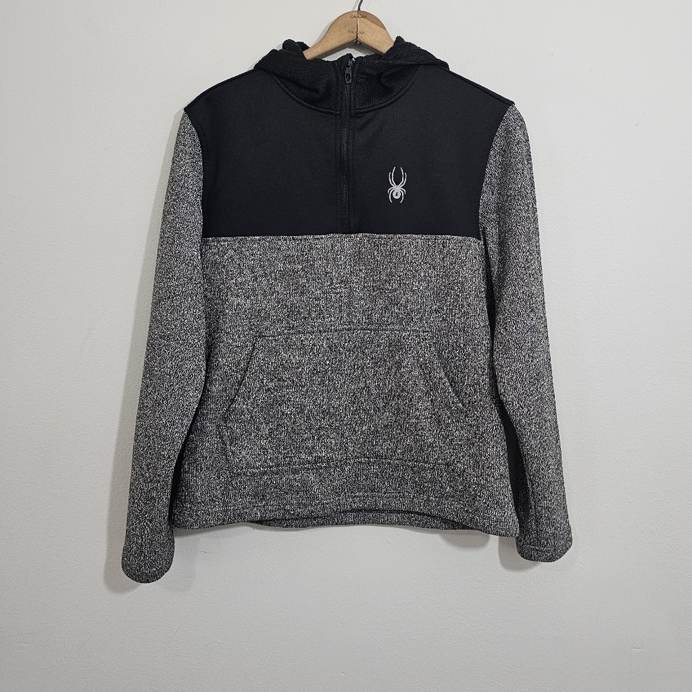 Spyder Black/Gray Knit Pullover Hoodie